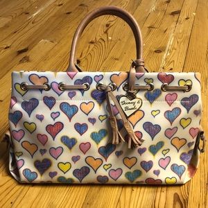 Dooney & Bourke Medium Satchel Doodle Hearts